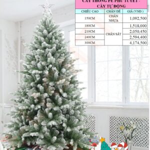 Cây thông PE phủ tuyết - Cây tự động