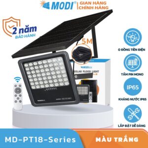 Đèn Pha Năng Lượng Mặt Trời Thế Hệ Mới Cảm Biến Áng Sáng Điều Khiển Từ Xa
