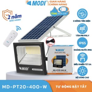 Đèn Led Năng Lượng Mặt Trời PT20 200W 300W 400W Với 3 Chế Độ Ánh Sáng